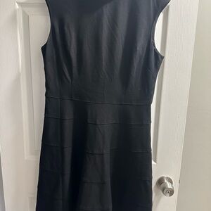 Eliza J Black Sleeveless Fit-and-Flare Mini Dress